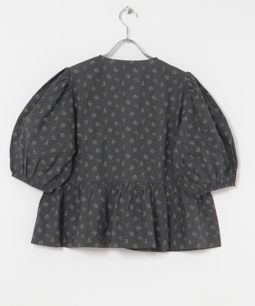 GANNI(ガニー)の「GANNI Printed Cotton Peplum Blouse(シャツ/ブラウス・レディース・ブラック系その他・36)」の11枚目の写真