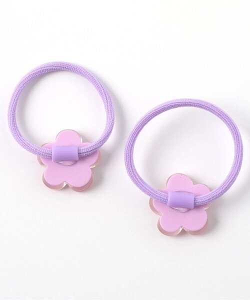 apres les cours（アプレレクール）の「クリアお花ヘアゴム2個セット（ヘアゴム・キッズ・ラベンダー/アイボリー・FREE）」の7枚目の写真