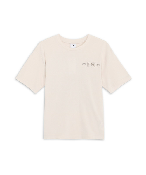 PUMA（プーマ）の「PUMA プーマ ユニセックス グラフィックス リカバリー 半袖 Tシャツ（Tシャツ/カットソー・メンズ・ピンク系その他/オフホワイト/グレー・LARGE/MEDIUM/SMALL/X-LARGE/XX-LARGE）」の2枚目の写真