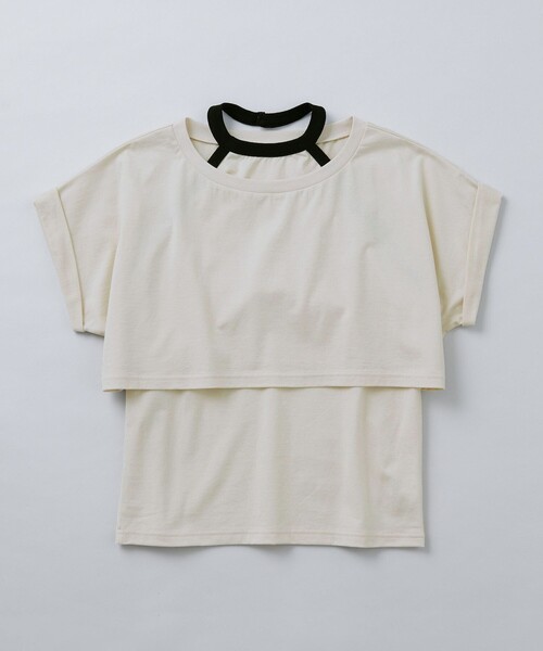 セール】＜6(ROKU)＞レイヤード ホルターネック＆Tシャツ（T