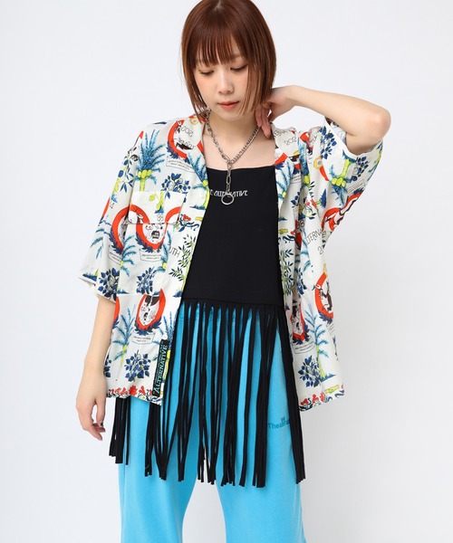 RNA（アールエヌエー）の「M2457 ロングフリンジキャミ（Tシャツ/カットソー・レディース・ホワイト/杢グレー/ブラック・MEDIUM）」の3枚目の写真