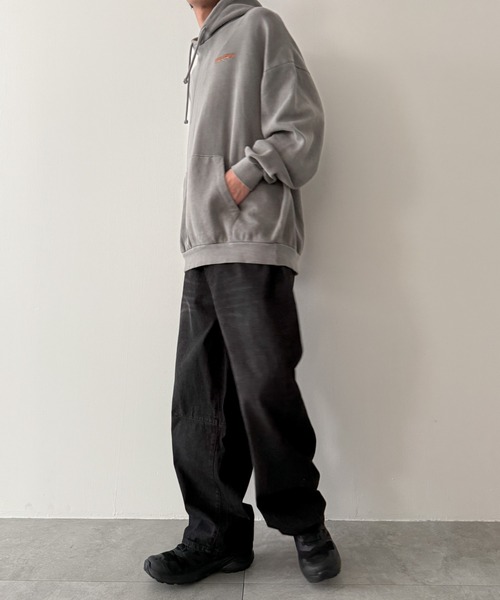 WEGO(ウィゴー)の「WEGO/バレルレッグデニムパンツ(デニムパンツ・メンズ・ブラック系2・X-LARGE)」の9枚目の写真