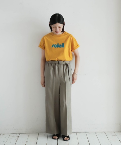 NOMBRE IMPAIR（ノンブルアンペール）の「soleil発泡PT　半袖TEE（Tシャツ/カットソー・レディース・ホワイト/マスタード・FREE）」の15枚目の写真