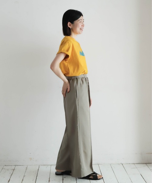 NOMBRE IMPAIR（ノンブルアンペール）の「soleil発泡PT　半袖TEE（Tシャツ/カットソー・レディース・ホワイト/マスタード・FREE）」の16枚目の写真