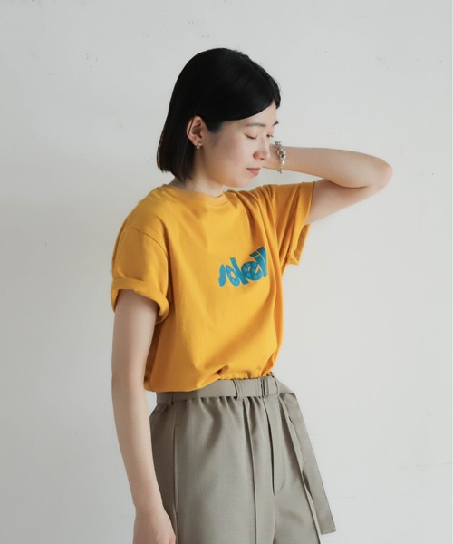 NOMBRE IMPAIR（ノンブルアンペール）の「soleil発泡PT　半袖TEE（Tシャツ/カットソー・レディース・ホワイト/マスタード・FREE）」の6枚目の写真