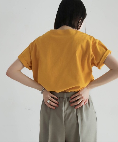 NOMBRE IMPAIR（ノンブルアンペール）の「soleil発泡PT　半袖TEE（Tシャツ/カットソー・レディース・ホワイト/マスタード・FREE）」の14枚目の写真