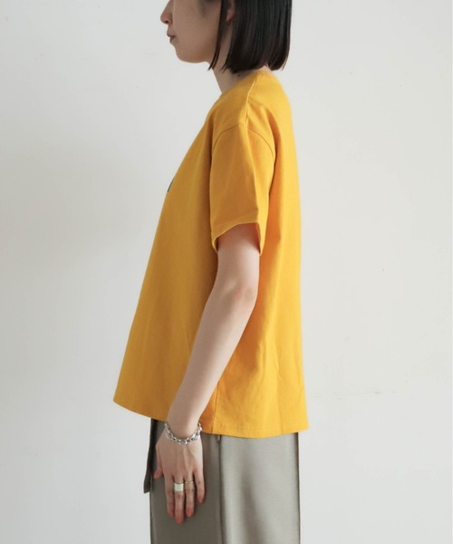 NOMBRE IMPAIR（ノンブルアンペール）の「soleil発泡PT　半袖TEE（Tシャツ/カットソー・レディース・ホワイト/マスタード・FREE）」の4枚目の写真
