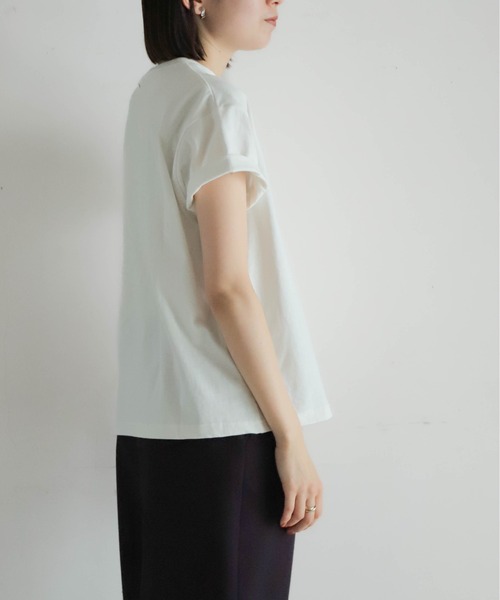 NOMBRE IMPAIR（ノンブルアンペール）の「soleil発泡PT　半袖TEE（Tシャツ/カットソー・レディース・ホワイト/マスタード・FREE）」の18枚目の写真
