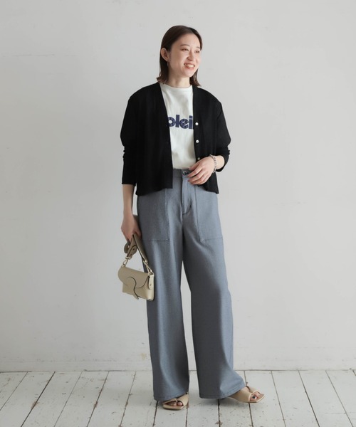 NOMBRE IMPAIR（ノンブルアンペール）の「soleil発泡PT　半袖TEE（Tシャツ/カットソー・レディース・ホワイト/マスタード・FREE）」の21枚目の写真