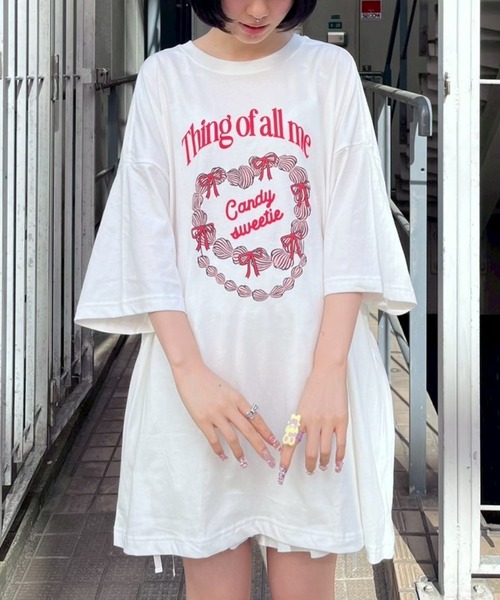 Candy Stripper - Candy stripperＴシャツ セール】CANDY SWEETIE BIG BIG Tシャツ（Tシャツ/カットソー