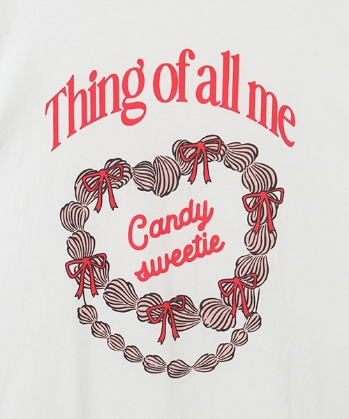 【未使用新品】CANDY SWEETIE BIG BIG Tシャツ ホワイト Candy Stripper tシャツ CANDY SWEETIE BIG Tシャツ レディース