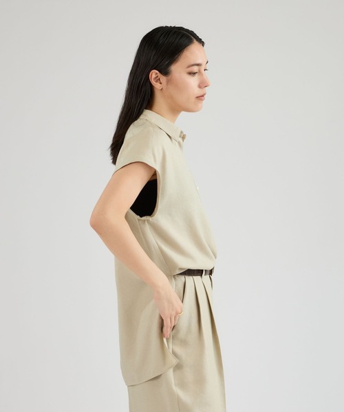 Chaos（カオス）の「Chaos(カオス)/アイアスロータシャツ　【セットアップ可】（シャツ/ブラウス・レディース・ネイビー/ライトベージュ/チャコール・FREE）」の5枚目の写真