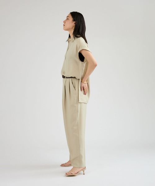 Chaos（カオス）の「Chaos(カオス)/アイアスロータシャツ　【セットアップ可】（シャツ/ブラウス・レディース・ネイビー/ライトベージュ/チャコール・FREE）」の8枚目の写真