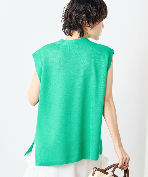 NOLLEY'S ニットジレ✨ベスト　グレー　肩タック　2024SS ベスト｜トップス｜NOLLEY'S(ノーリーズ）｜NOLLEY'S MALL