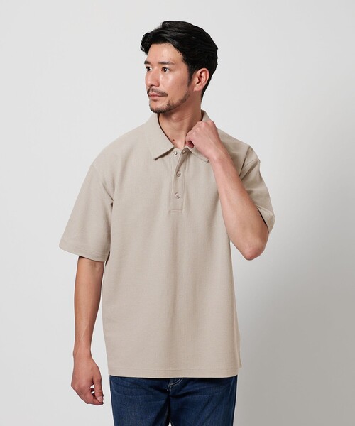 WEB限定 WARDROBE SMART】エアリー カノコ ポロシャツ（Tシャツ