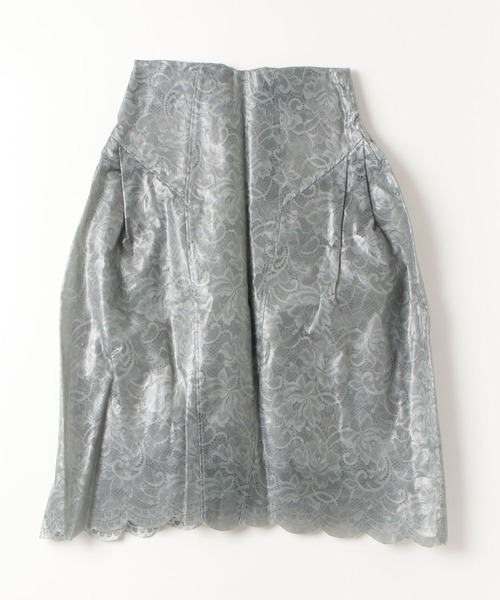 LOVE POMME POMME（ラブポムポム）の「Lace Green PU Skirt（スカート・レディース・グリーン・MEDIUM）」の2枚目の写真