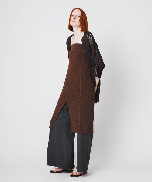 LAATO（ラート）の「mosa knit skirt（スカート・レディース・グリーン/ブラウン・FREE）」の2枚目の写真