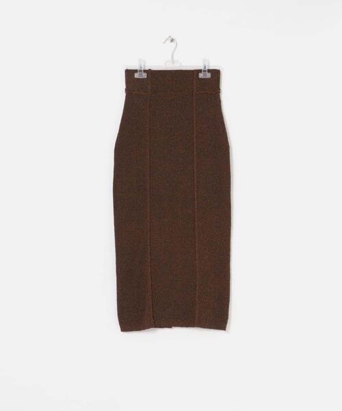 LAATO(ラート)の「mosa knit skirt(スカート・レディース・グリーン/ブラウン・FREE)」の3枚目の写真