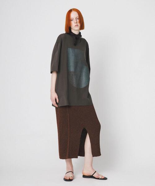 LAATO（ラート）の「mosa knit skirt（スカート・レディース・グリーン/ブラウン・FREE）」の21枚目の写真