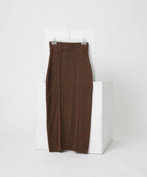 LAATO（ラート）の「mosa knit skirt（スカート・レディース・グリーン/ブラウン・FREE）」の17枚目の写真