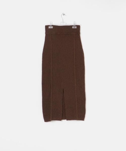 LAATO（ラート）の「mosa knit skirt（スカート・レディース・グリーン/ブラウン・FREE）」の14枚目の写真
