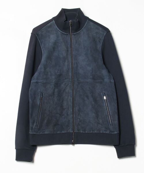 HERNO バックレザーブルゾン  ネイビー セール/ブランド古着】レザーブルゾン（ブルゾン）｜HERNO（ヘルノ）の