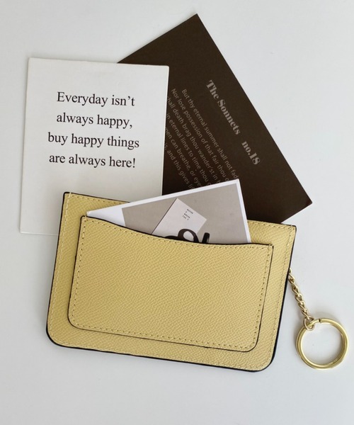 CLEA（クレア）の「【5色展開】薄型キーチェーン付き フラグメントケース/カードケース/ミニ財布（カードケース・レディース・ブラック/イエロー/ピンク/レッド/ブラウン・FREE）」の22枚目の写真