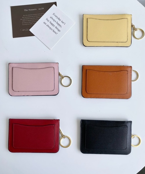 CLEA（クレア）の「【5色展開】薄型キーチェーン付き フラグメントケース/カードケース/ミニ財布（カードケース・レディース・ブラック/イエロー/ピンク/レッド/ブラウン・FREE）」の17枚目の写真