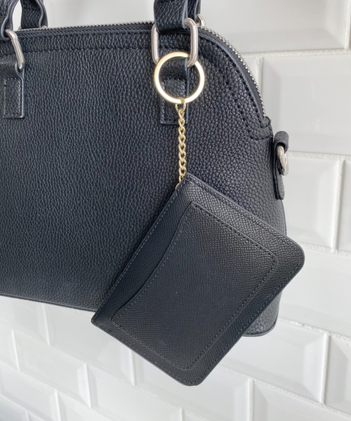 CLEA（クレア）の「【5色展開】薄型キーチェーン付き フラグメントケース/カードケース/ミニ財布（カードケース・レディース・ブラック/イエロー/ピンク/レッド/ブラウン・FREE）」の8枚目の写真