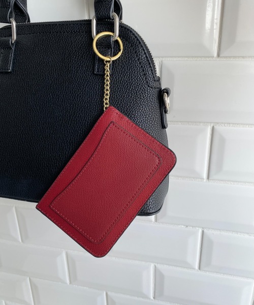 CLEA（クレア）の「【5色展開】薄型キーチェーン付き フラグメントケース/カードケース/ミニ財布（カードケース・レディース・ブラック/イエロー/ピンク/レッド/ブラウン・FREE）」の16枚目の写真