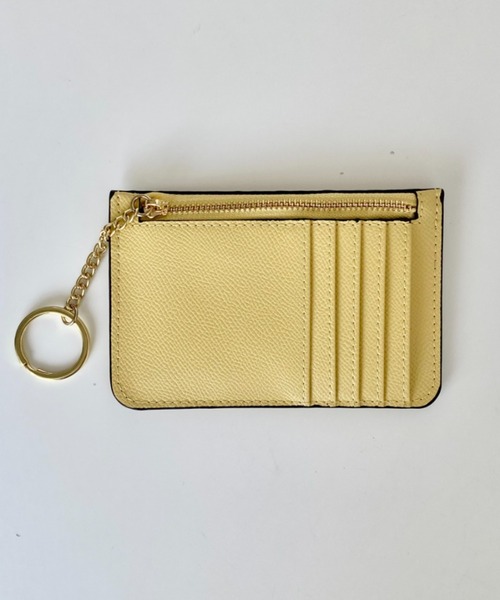 CLEA（クレア）の「【5色展開】薄型キーチェーン付き フラグメントケース/カードケース/ミニ財布（カードケース・レディース・ブラック/イエロー/ピンク/レッド/ブラウン・FREE）」の19枚目の写真