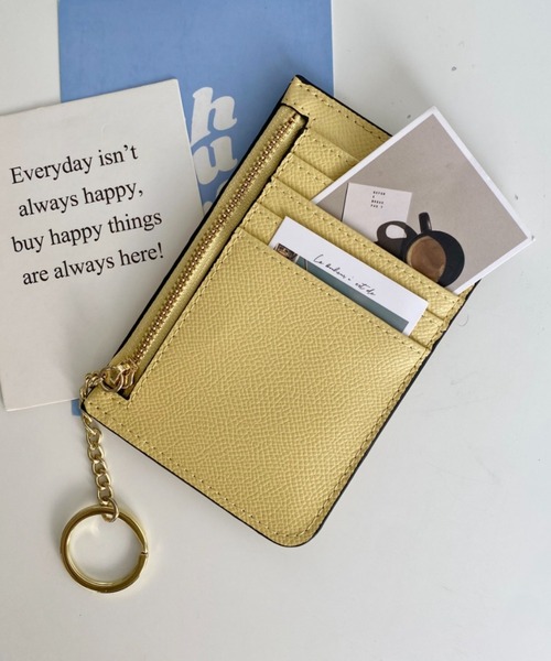 CLEA（クレア）の「【5色展開】薄型キーチェーン付き フラグメントケース/カードケース/ミニ財布（カードケース・レディース・ブラック/イエロー/ピンク/レッド/ブラウン・FREE）」の20枚目の写真