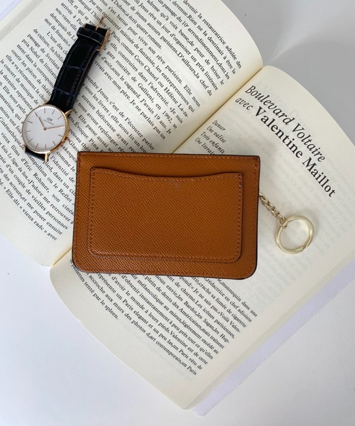 CLEA（クレア）の「【5色展開】薄型キーチェーン付き フラグメントケース/カードケース/ミニ財布（カードケース・レディース・ブラック/イエロー/ピンク/レッド/ブラウン・FREE）」の9枚目の写真