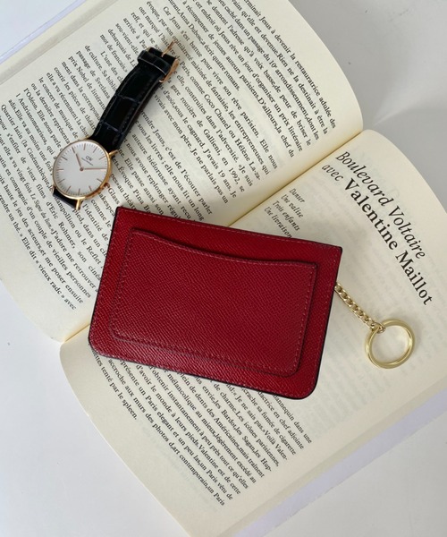 CLEA（クレア）の「【5色展開】薄型キーチェーン付き フラグメントケース/カードケース/ミニ財布（カードケース・レディース・ブラック/イエロー/ピンク/レッド/ブラウン・FREE）」の15枚目の写真