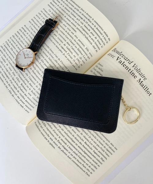 CLEA（クレア）の「【5色展開】薄型キーチェーン付き フラグメントケース/カードケース/ミニ財布（カードケース・レディース・ブラック/イエロー/ピンク/レッド/ブラウン・FREE）」の7枚目の写真