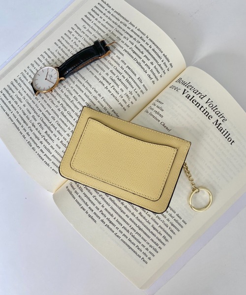 CLEA（クレア）の「【5色展開】薄型キーチェーン付き フラグメントケース/カードケース/ミニ財布（カードケース・レディース・ブラック/イエロー/ピンク/レッド/ブラウン・FREE）」の11枚目の写真