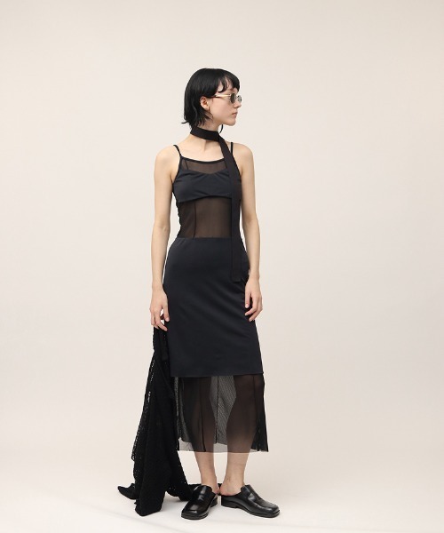 leinwande(ラインヴァンド)の「【leinwande】Mesh Combination Dress / メッシュコンビネーションドレス(ワンピース・レディース・ブラック/ベージュ・S/M)」の21枚目の写真