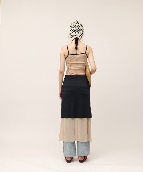 leinwande（ラインヴァンド）の「【leinwande】Mesh Combination Dress / メッシュコンビネーションドレス（ワンピース・レディース・ブラック/ベージュ・S/M）」の10枚目の写真