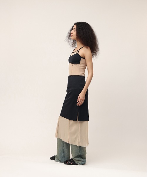 leinwande（ラインヴァンド）の「【leinwande】Mesh Combination Dress / メッシュコンビネーションドレス（ワンピース・レディース・ブラック/ベージュ・S/M）」の14枚目の写真