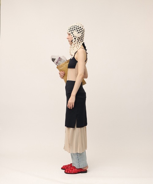 leinwande（ラインヴァンド）の「【leinwande】Mesh Combination Dress / メッシュコンビネーションドレス（ワンピース・レディース・ブラック/ベージュ・S/M）」の11枚目の写真