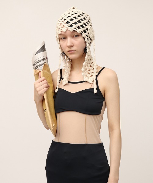 leinwande（ラインヴァンド）の「【leinwande】Mesh Combination Dress / メッシュコンビネーションドレス（ワンピース・レディース・ブラック/ベージュ・S/M）」の8枚目の写真