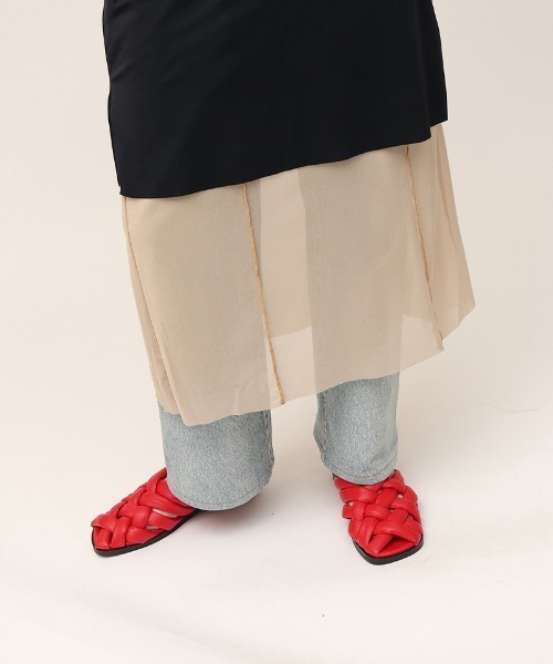 leinwande（ラインヴァンド）の「【leinwande】Mesh Combination Dress / メッシュコンビネーションドレス（ワンピース・レディース・ブラック/ベージュ・S/M）」の7枚目の写真