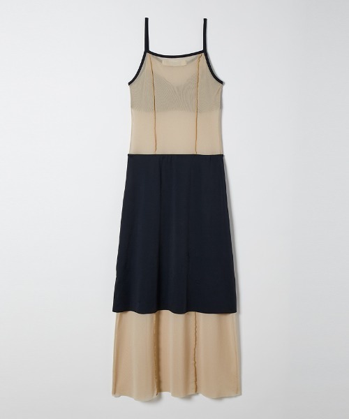 leinwande（ラインヴァンド）の「【leinwande】Mesh Combination Dress / メッシュコンビネーションドレス（ワンピース・レディース・ブラック/ベージュ・S/M）」の4枚目の写真