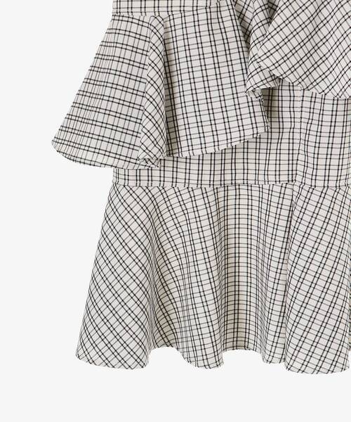 MAJESTIC LEGON（マジェスティックレゴン）の「フリルデザインスリットスカート（スカート・レディース・ブラック/ホワイト系その他2/ブラック系その他/ホワイト系その他・SMALL/MEDIUM）」の11枚目の写真