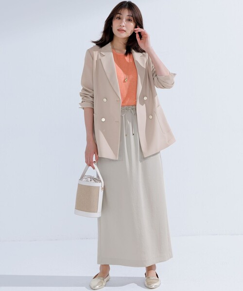 23区(ニジュウサンク)の「【洗える】シャイニーシアー オーバーサイズ ニット(ニット/セーター・レディース・ライトオレンジ系/ライトグレー系/ダークグリーン系/ブラック系・38)」の19枚目の写真