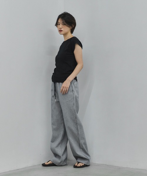 feepur(フェピュール)の「フライスアウトロックフレンチTee(Tシャツ/カットソー・レディース・オフホワイト/ブラック/オートミール/イエロー・MEDIUM)」の19枚目の写真