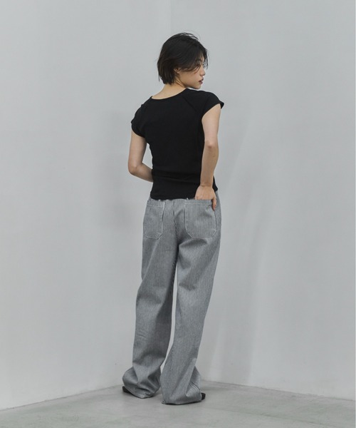feepur(フェピュール)の「フライスアウトロックフレンチTee(Tシャツ/カットソー・レディース・オフホワイト/ブラック/オートミール/イエロー・MEDIUM)」の20枚目の写真