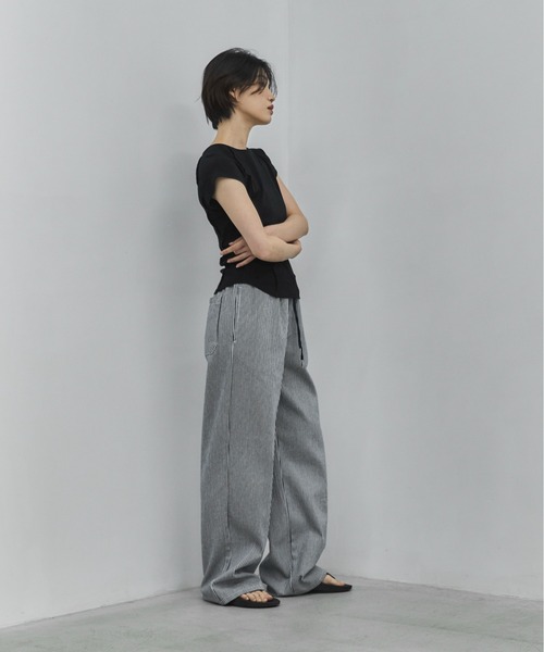 feepur(フェピュール)の「フライスアウトロックフレンチTee(Tシャツ/カットソー・レディース・オフホワイト/ブラック/オートミール/イエロー・MEDIUM)」の21枚目の写真
