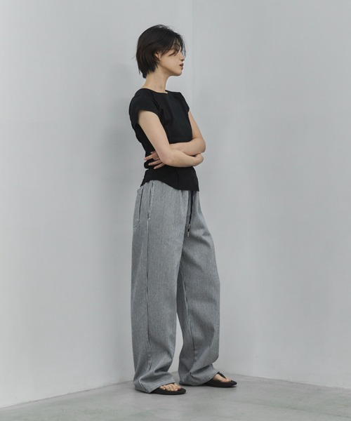 feepur(フェピュール)の「フライスアウトロックフレンチTee(Tシャツ/カットソー・レディース・オフホワイト/ブラック/オートミール/イエロー・MEDIUM)」の22枚目の写真