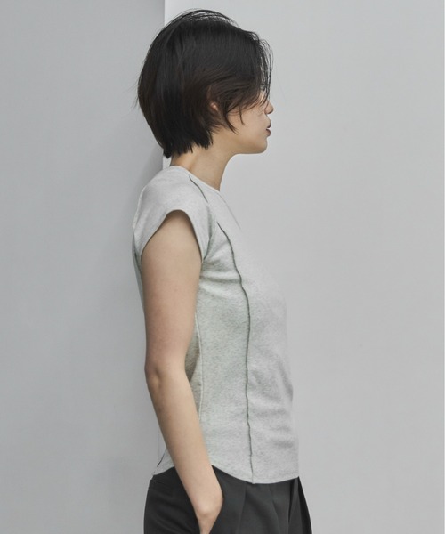 feepur(フェピュール)の「フライスアウトロックフレンチTee(Tシャツ/カットソー・レディース・オフホワイト/ブラック/オートミール/イエロー・MEDIUM)」の15枚目の写真